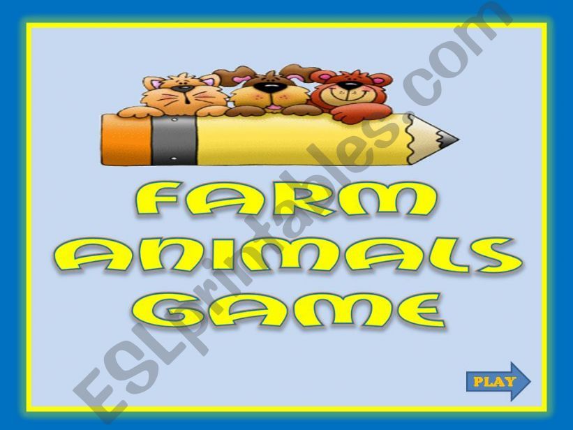 Farm animals game powerpoint