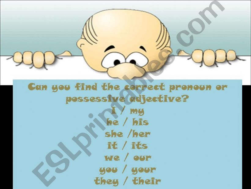 PRONOUNS & POSSESSIVE ADJECTIVES