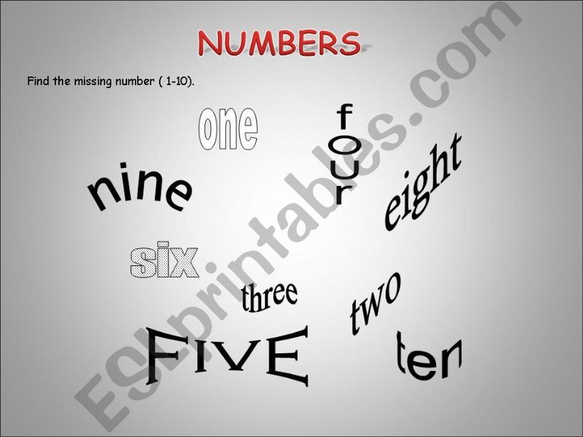 Find the missing number powerpoint