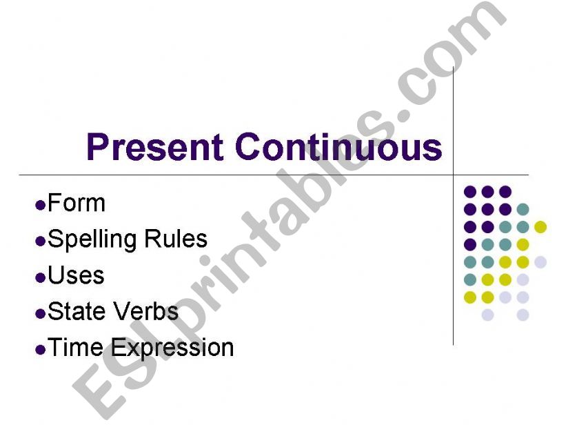 Present Continuous (powerpoint presentation)