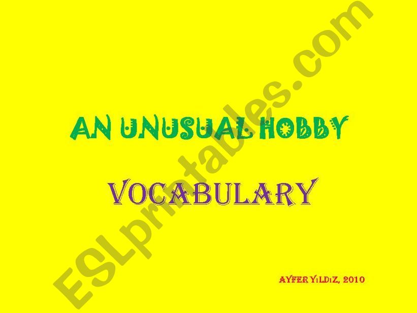 vocabulary for the first unit of 