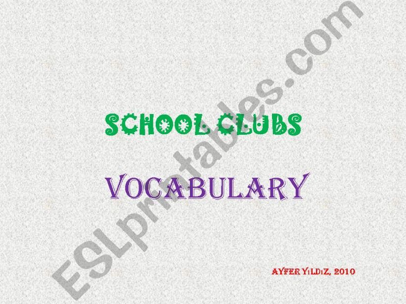 vocabulary for the first unit of 