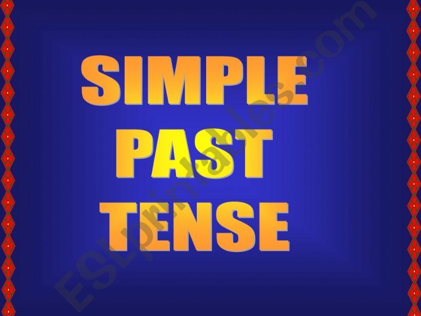 SIMPLE PAST TENSE powerpoint