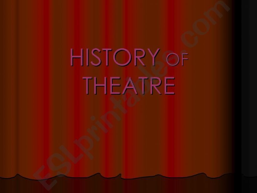 history of theatre powerpoint
