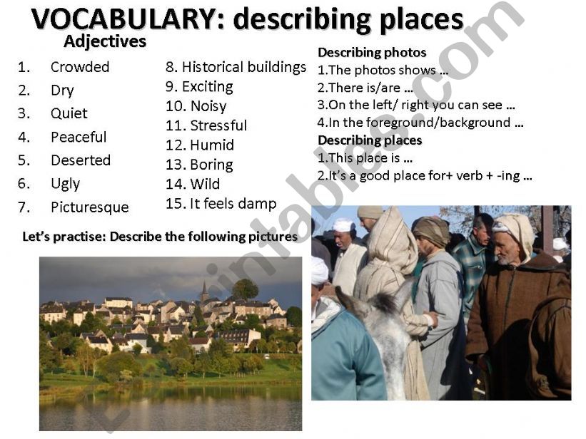 Describing places powerpoint