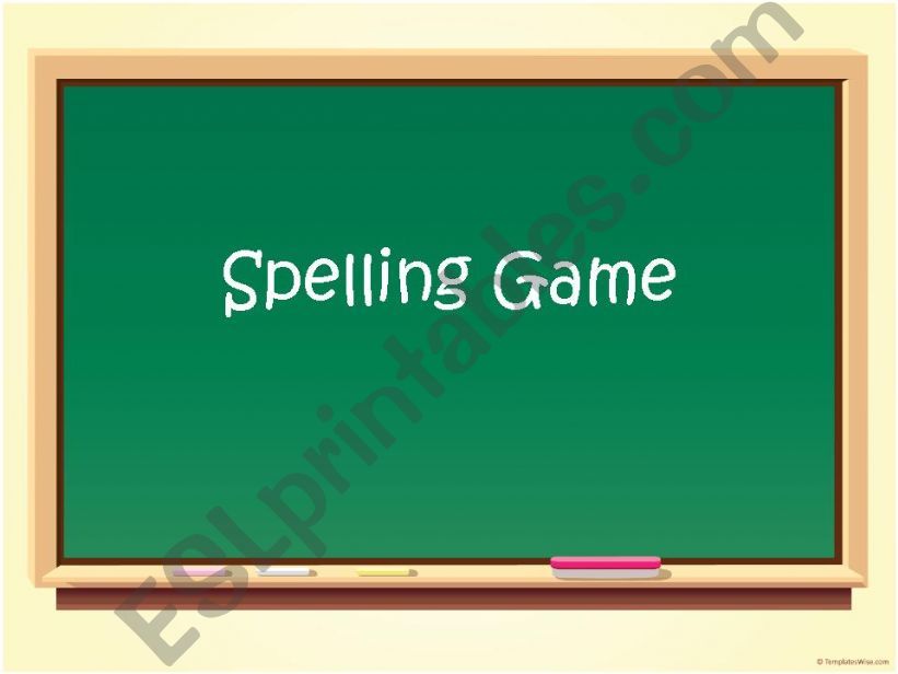 Spelling game - Words with -ar / -or