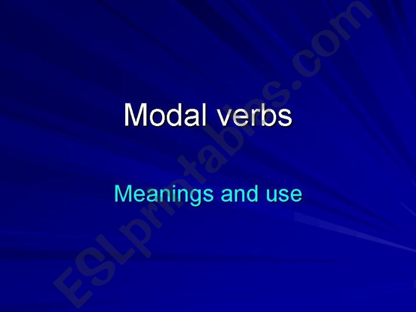 modal verbs powerpoint