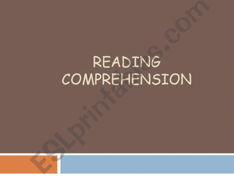 Reading Comprehension powerpoint