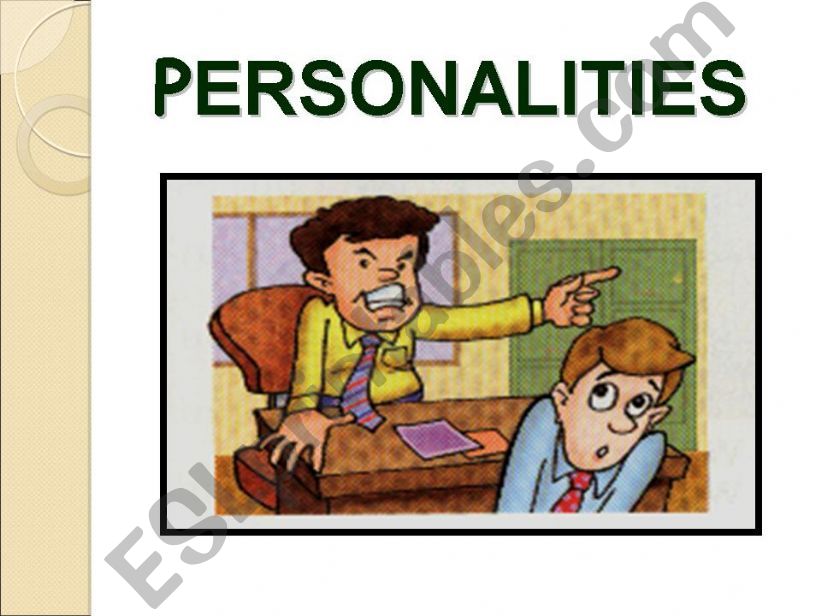 TYPES OF PERSONALITIES powerpoint