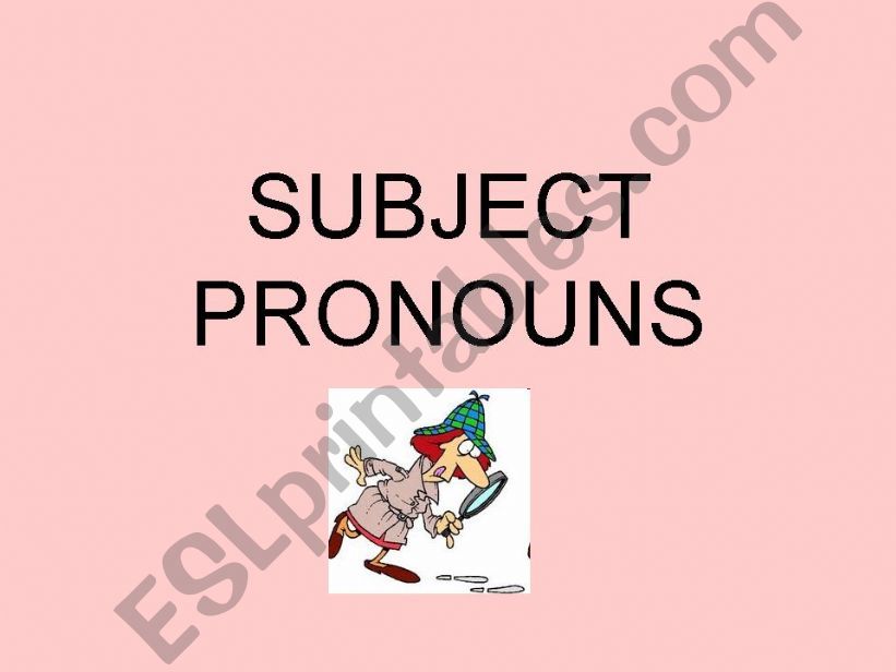 subject pronouns powerpoint