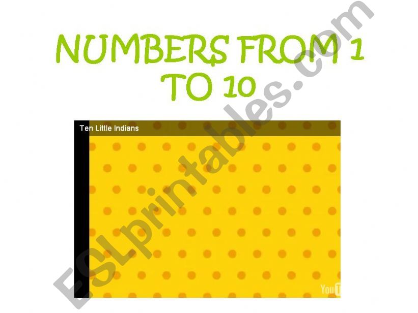 Numbers from 1 to 10 powerpoint