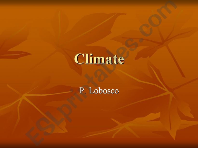 Climate powerpoint