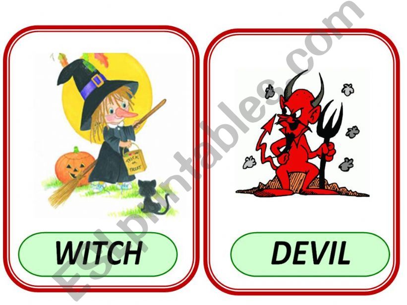 HALLOWEEN FLASH CARDS powerpoint