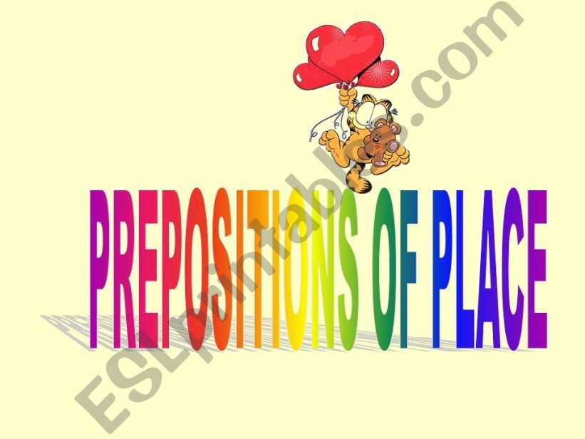 PREPOSTONS OF PLACE powerpoint