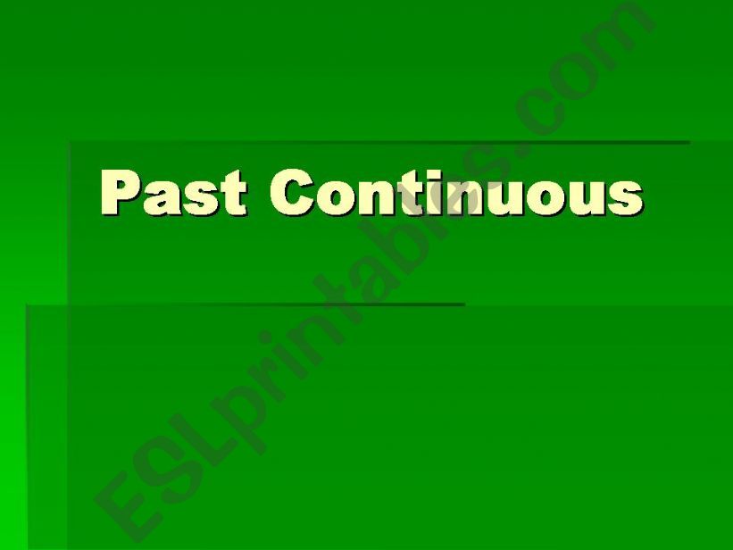 past continuous powerpoint