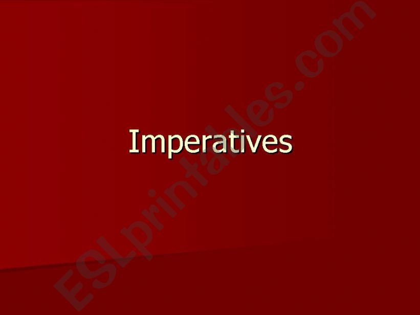imperatives powerpoint