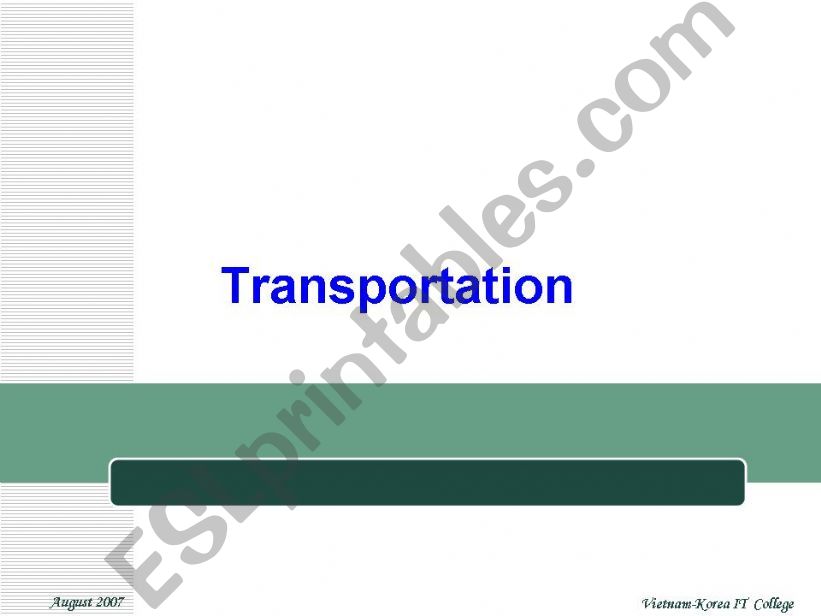 Transportation powerpoint