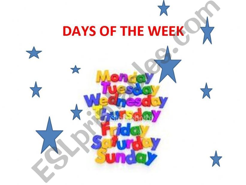 Days of the week powerpoint