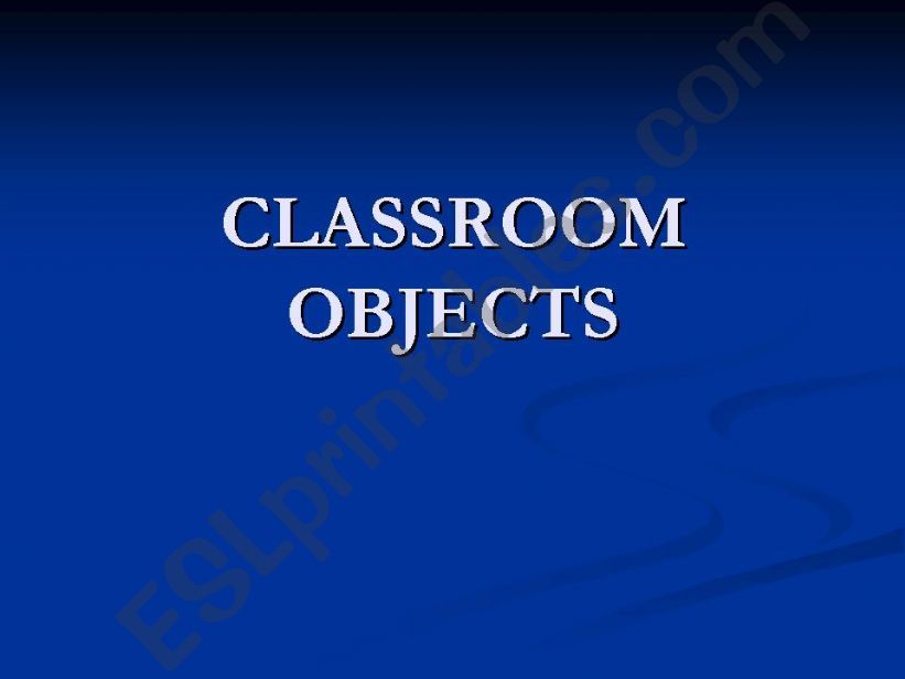 classroom objects powerpoint