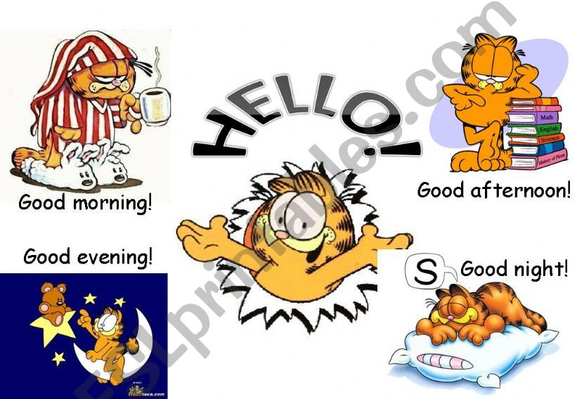 Greetings with Garfield powerpoint