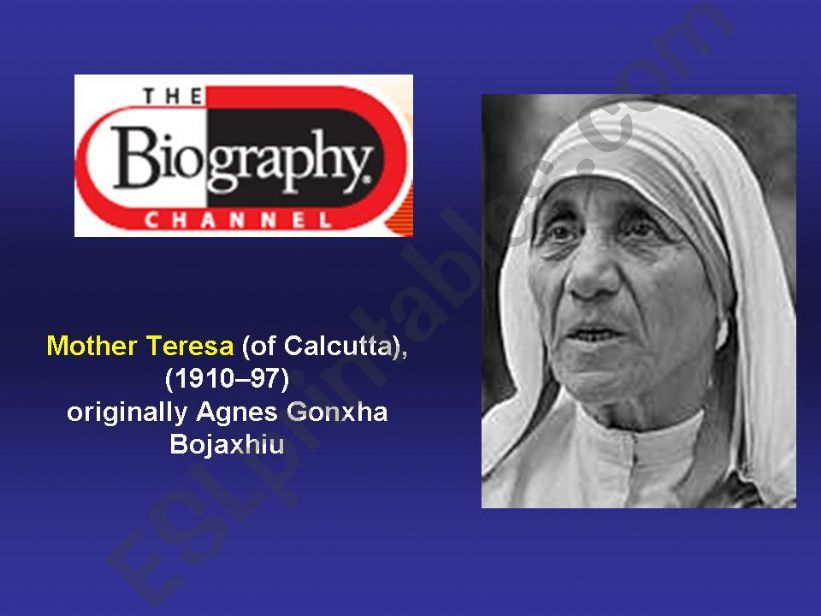 MOTHER TERESA powerpoint