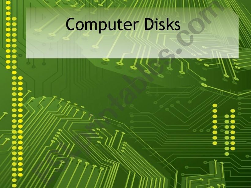 Computer Disks powerpoint
