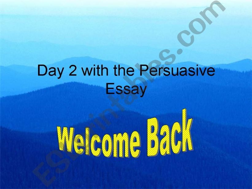 persuasive essay powerpoint