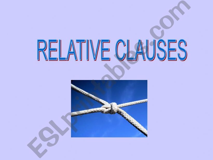 Relative clauses powerpoint