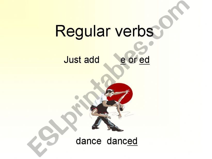regular verbs powerpoint