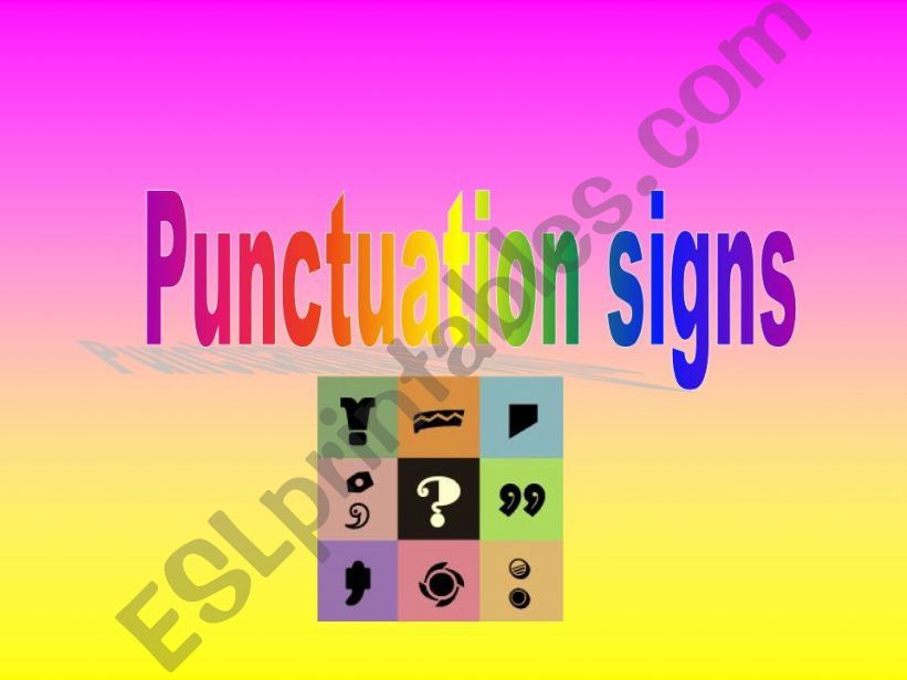 punctuation signs powerpoint