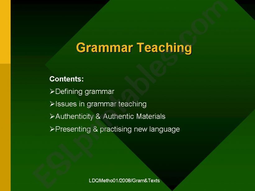 Grammar in authentic materials