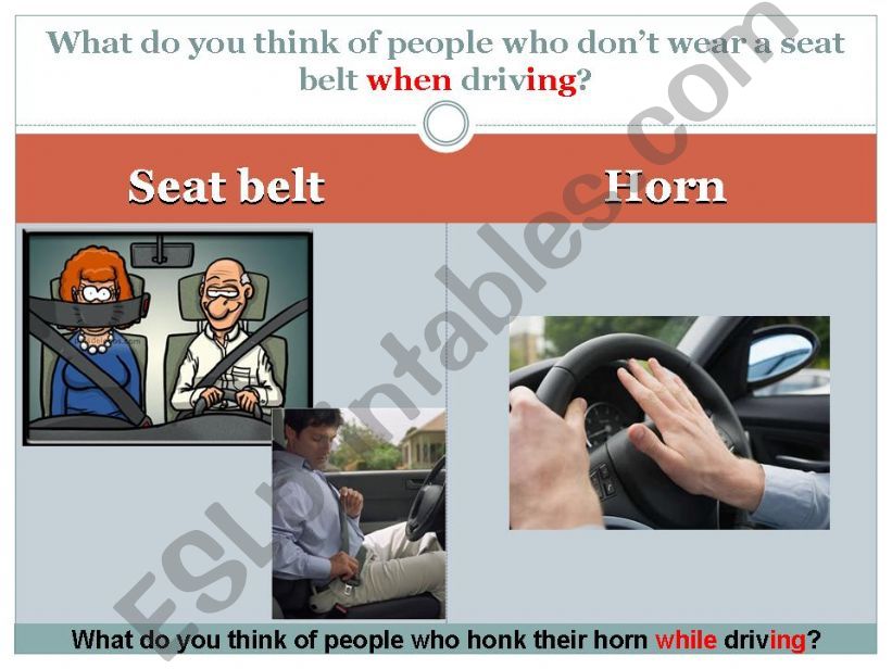 Seat belt/Horn - ING powerpoint