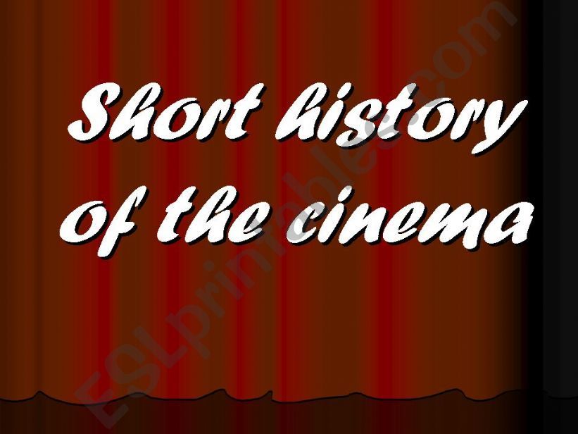 Short history of the cinema powerpoint