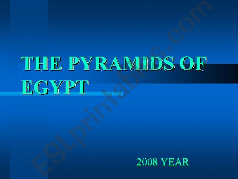 THE PYRAMIDS OF EGYPT powerpoint