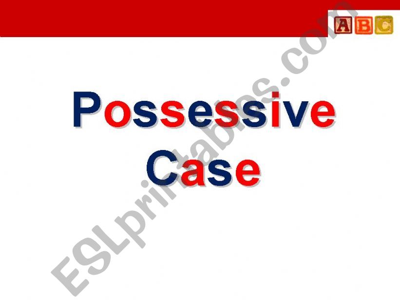 Possessive Case powerpoint
