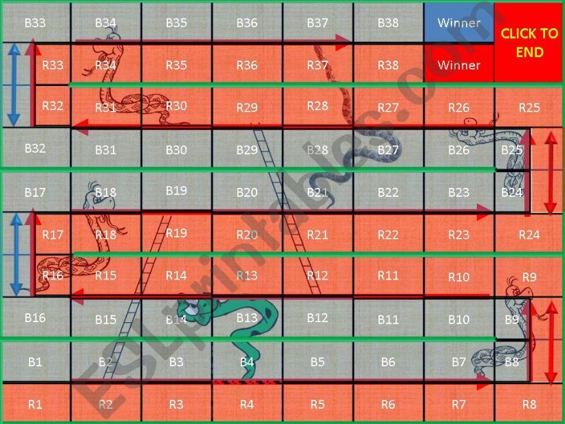 Snakes and Ladders Question Game or use your own handout