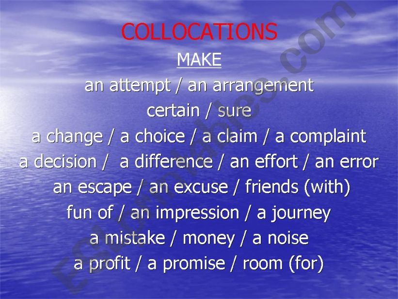 Collocations powerpoint