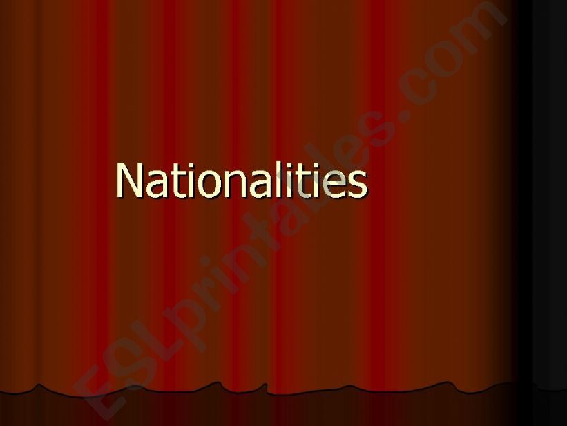 Nationalities powerpoint