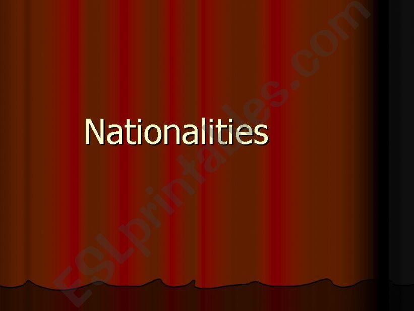 Nationalities powerpoint
