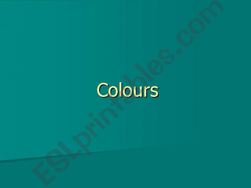 Colours powerpoint
