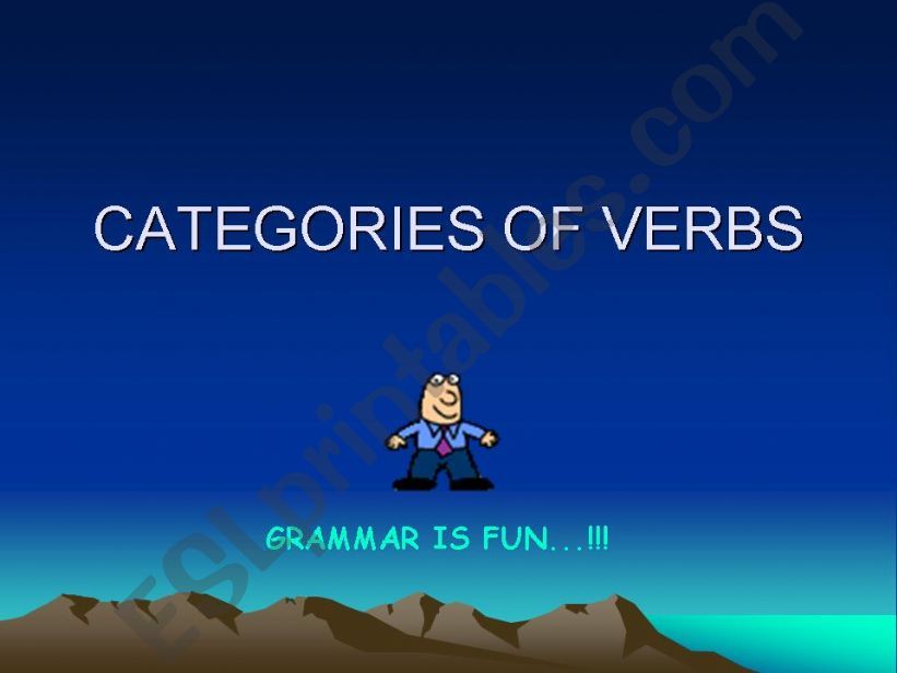 Categories of verbs powerpoint