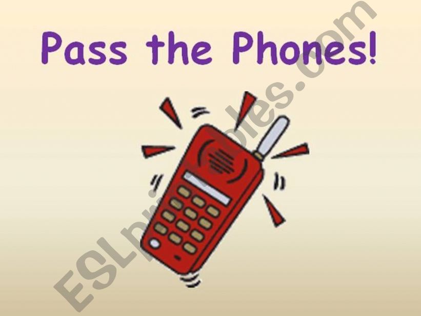 Pass the phones! GAME (with audio)