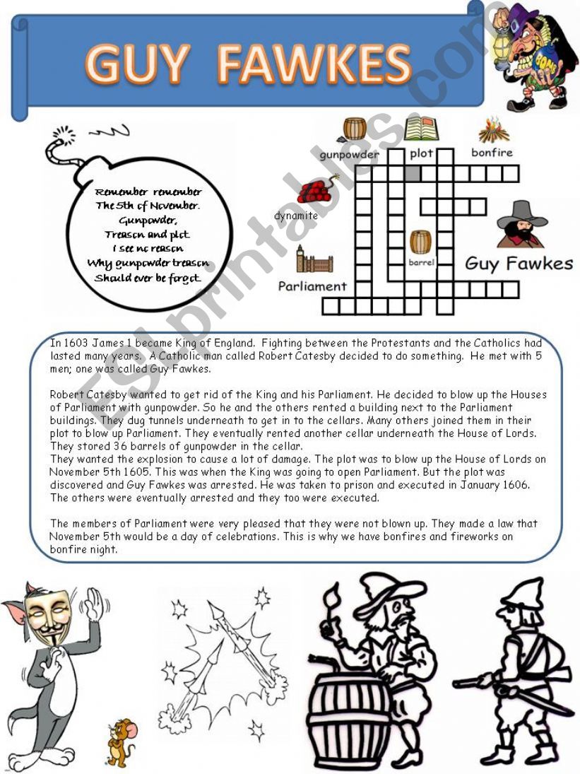 Guy Fawkes worksheet powerpoint