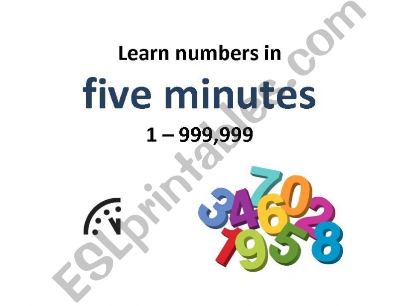 Numbers in 5 minutes powerpoint