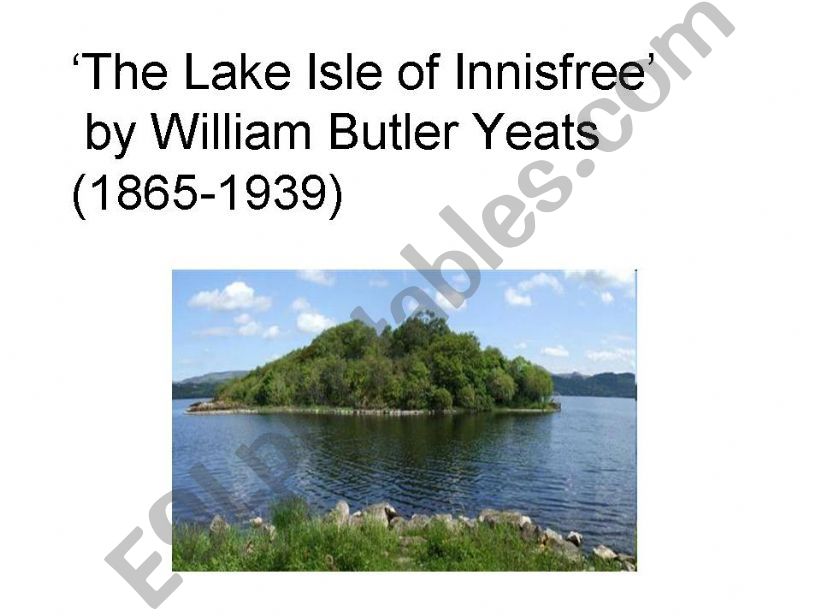 The Lake Isle of Innisfree powerpoint