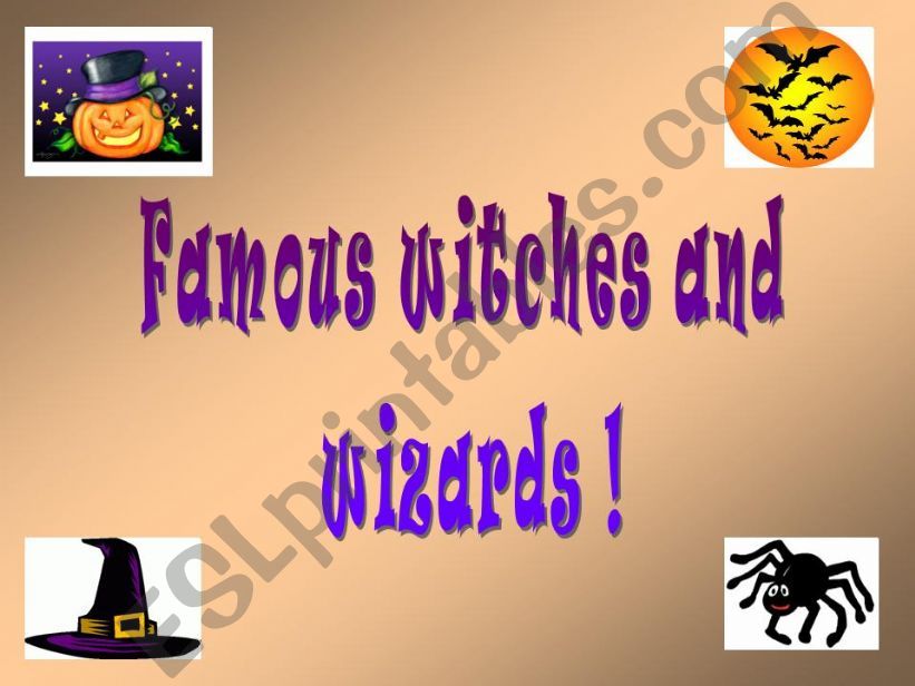 Famous witches and wizards powerpoint