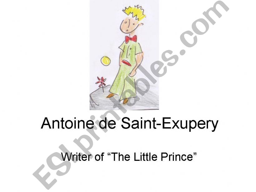 Comic:Biography of Antoine de Saint-Exupery