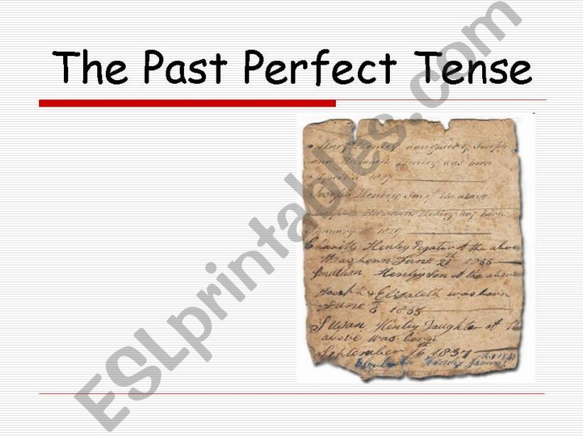 past perfect tense powerpoint