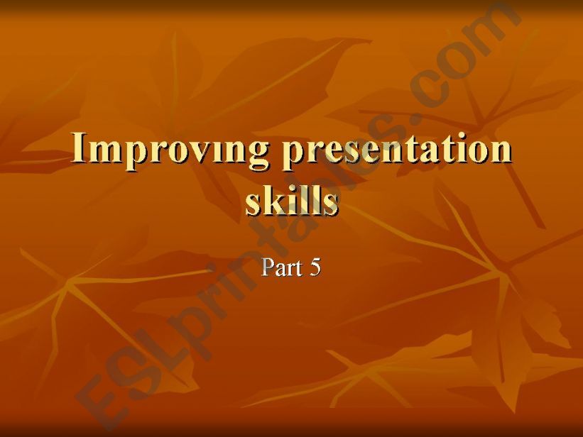 improving presentation skills part5