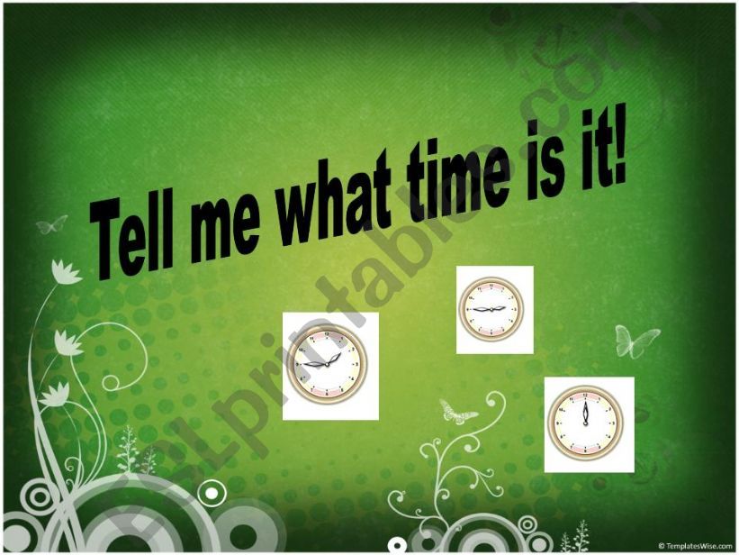 Tell me the time clock powerpoint